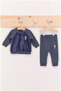 U.S. Polo Assn. Koyu Indigo Erkek Bebek Polar Takım