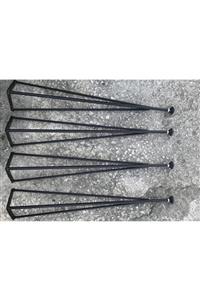 EVMİXX 4 Lü Set 60 Cm Pingolu Kütük Masa, Ahşap Sehpa, Zigon, Mobilya Ayakları, Doğal Masa Ayak