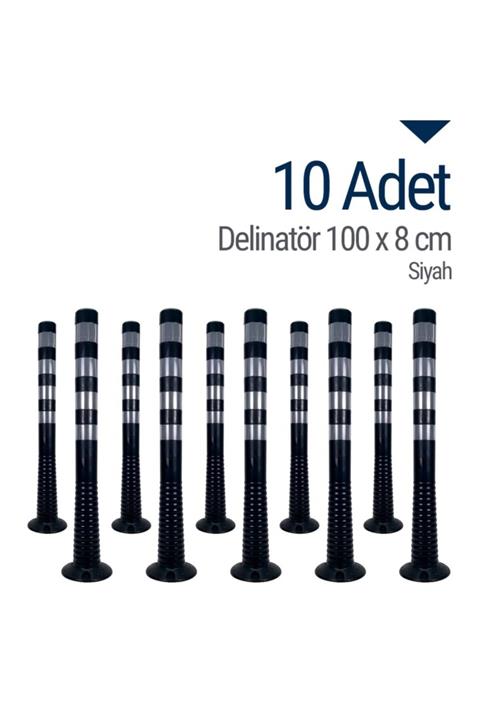 İleri Trafik Delinatör 100 X 8 Cm Siyah 10 Adet, Esnek Duba