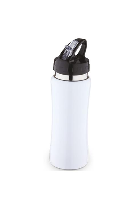 hediyemgelsin Matara Paslanmaz Çelik Sporcu Kamp Matarası Beyaz 550 Ml