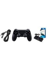 Sony Ps4 Dualshock 4 V2 Pc Uyumlu Joystick+ Sarj Standı+ Sarj Kablosu Herseytahtakaleden