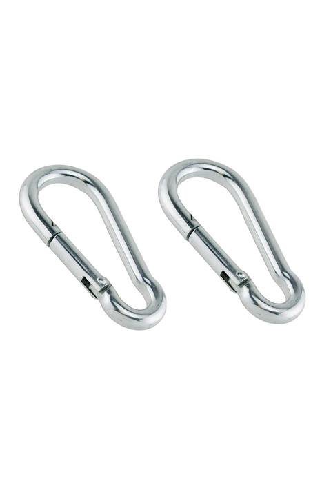 ARCAN - 10 mm X 10 cm 2 Adet Karabina Dağcılık Hamak Askısı Standart Karabina Kanca Metal Salıncak