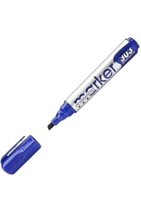 OGİTO Mavi Kesik Uç Permanent Marker Koli Kalemi