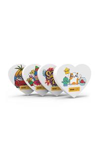 Silkar Silka Heart Kalp Şekilli Silgi (art-54) 4 Lü Paket