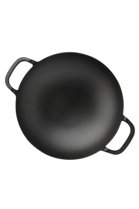 Lava Döküm Wok Tava, Metal Kulplu. Çap(ø)38cm