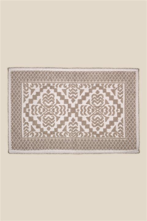 Bluenity Giglio Doğal Pamuk Banyo Matı 50x100 Cm - Bej