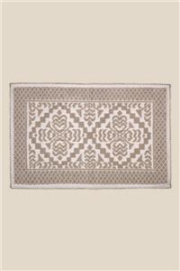 Bluenity Giglio Doğal Pamuk Banyo Matı 50x100 Cm - Bej