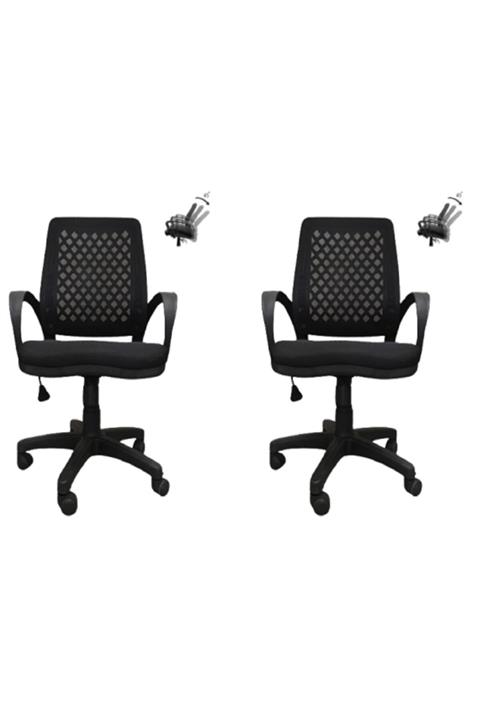 AYANAVM 2 Adet Ofis Sandalyesi Petek Fileli Şef Ofis Çalışma Koltuğu Petek 2 Adet