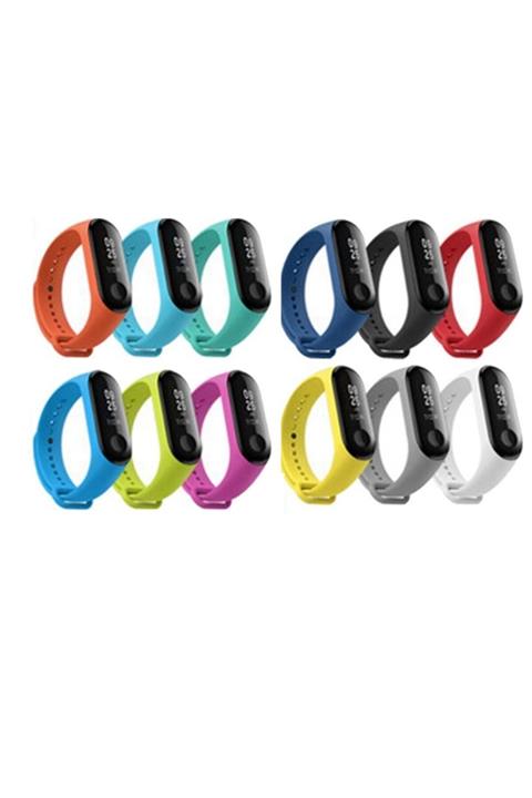 gaman Xiaomi Mi Band 3-4 Silikon Kordon 12 Li Set Kombin