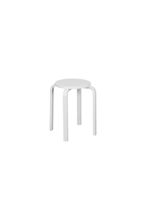 SERAMİKCİ Beyaz 4lü Tabure Seti