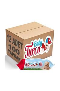 Baby Turco Islak Havlu Mendil Klasik 100 Yaprak X12 Paket