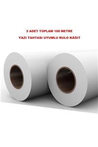 yiğiteticaret Rulo Resim Kağıdı 2 Adet Toplam 50 X 2 : Toplam 100 Metre Yazı Tahtası Uyumlu Genişlik 31 Plotter