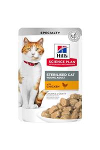 Hill's Science Plan Tavuklu Kısırlaştırılmış Sterilised Yetişkin Yaş Kedi Maması 85gr X 12 Adet