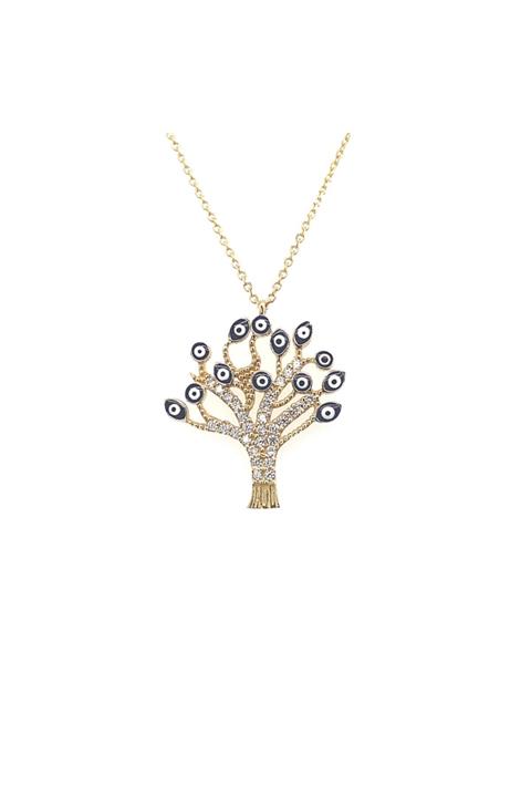 Zümrüt Hayat Ağacı Kolye - Z095746