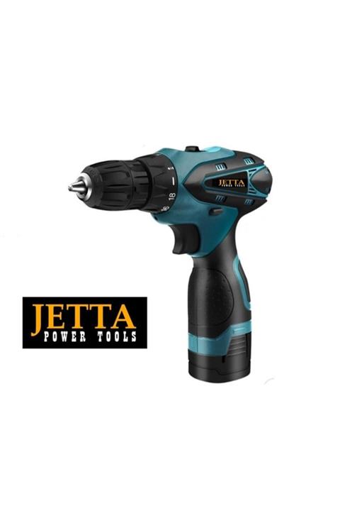 Jetta Power Tools Çift Akülü Li-on Bataryalı Kutulu Işıklı Vidalama Şarjlı Matkap 2 Yıl Garantili