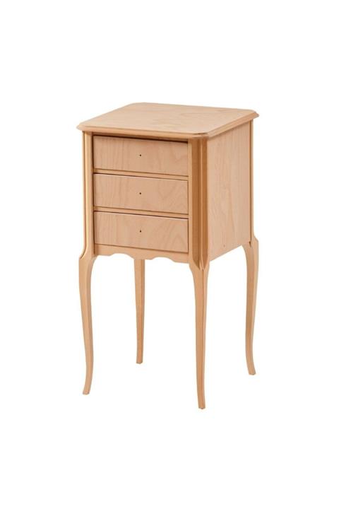 ROYS AHŞAP Ahşap 3529 Masif Ham Büyük 3 Çekmeceli Kare Komot