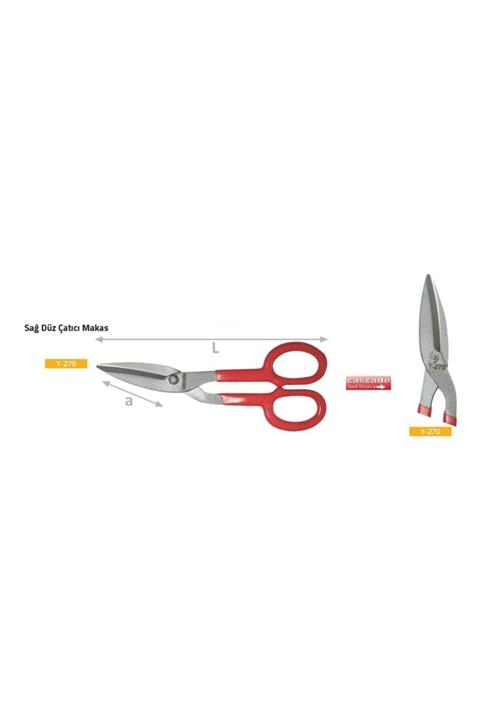 Çağlayan Y-300 Sağ Düz Olukçu Makas 300mm
