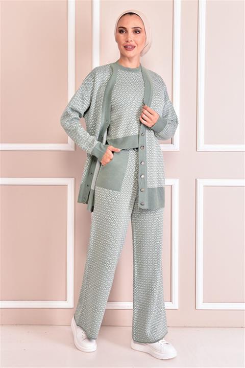 ModaMerve Triko 3 Lü Kombin Mint Klc14007