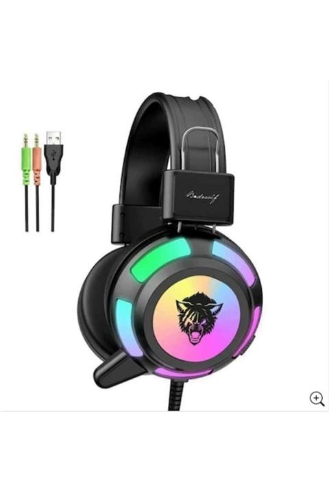 CNK Yoro V8 Mikrofonlu Oyuncu Kulaklığı Yeni Rgb Led Işıklı Kulaklık Yoro -rgb8