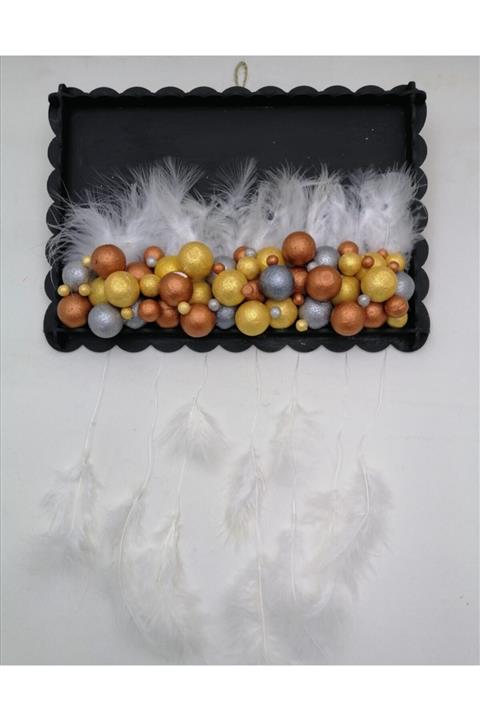 nazcustomdesign Siyah Ahşap Karışık Renk Süslemeli Bebek Odası Kapı Süsü