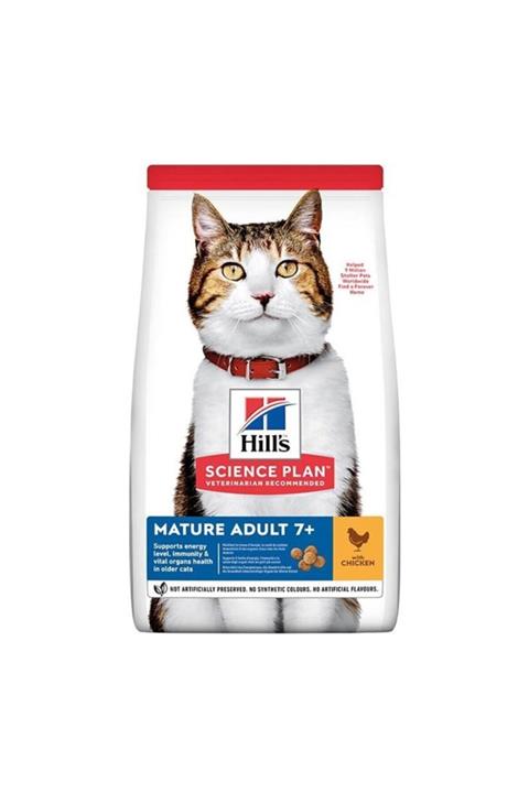 Hill's Yaşlı Kedi Maması Tavuklu Mature Adult + 7 Yaş Üzeri 3 Kg