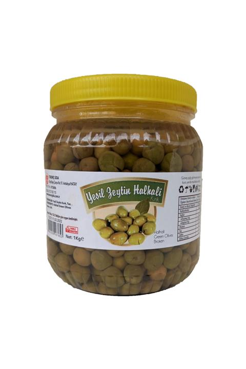 Turunç Gıda Hatay Yeşil Zeytin Halhalı Kırılmış 1 kg