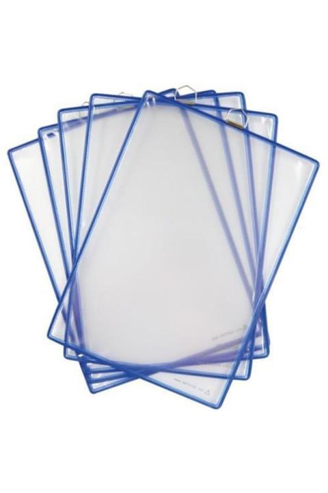 NO NAME Tarıfold Askılı Poşet A4 Şeffaf/mavi 5 Li