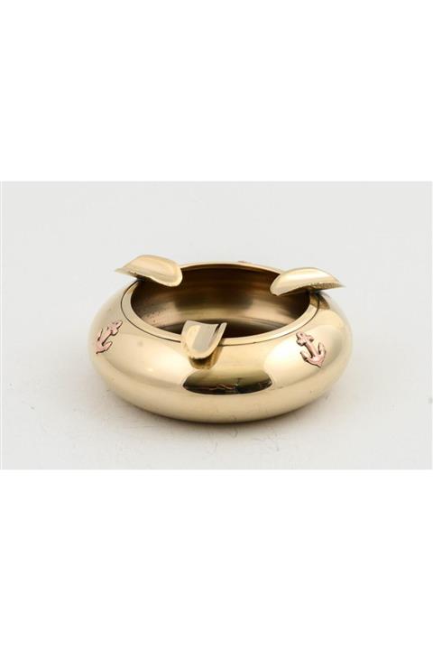 Berrinstore Sarı Pirinç Çapa Işlemeli Küllük