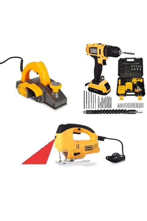 forces power Galaxy 42 W Şarjlı Matkap+3000 W Metal Gövde Planya+2800 W Dekupaj Seti