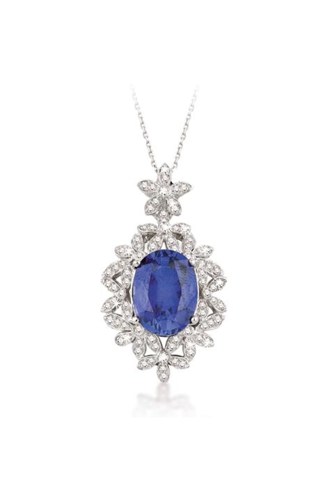 Emel Pırlanta 10.42 Ct. Pırlanta Safir Kolye