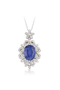 Emel Pırlanta 10.42 Ct. Pırlanta Safir Kolye