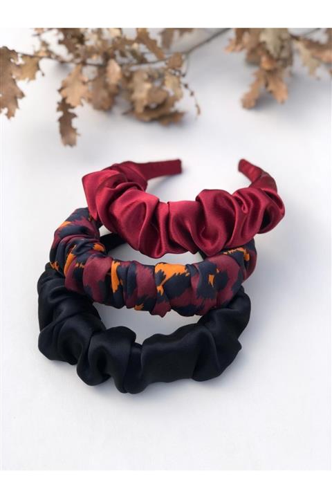 KİKİYS Leopar Bordo Taç Seti