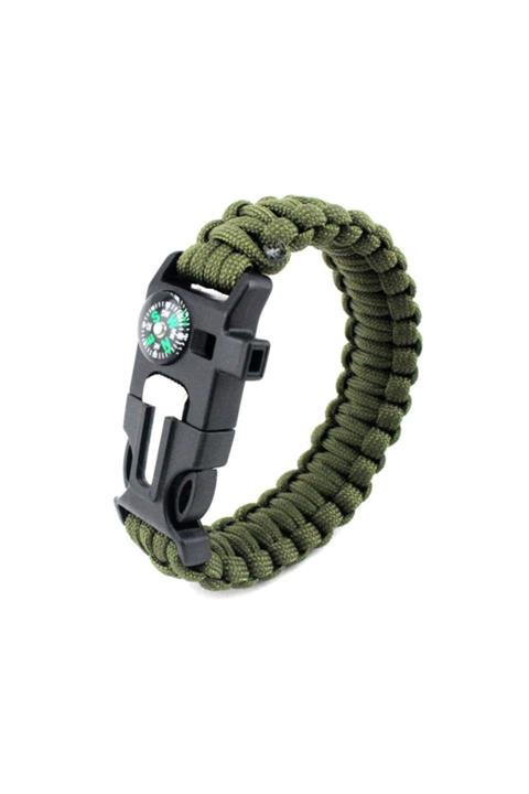 Kozan 9595 Pusulalı & Magnezyum Çubuklu Paracord Bileklik Haki