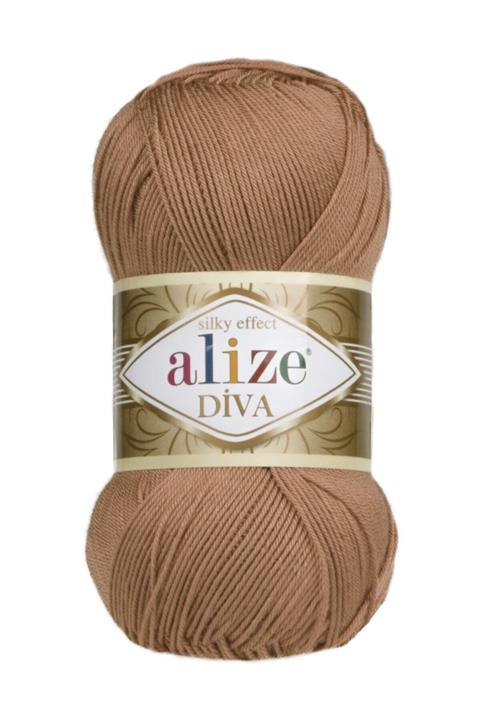 Alize 5 Adet Diva El Örgü İpi İpliği Renk Kodu 261 Kızıl Kahve