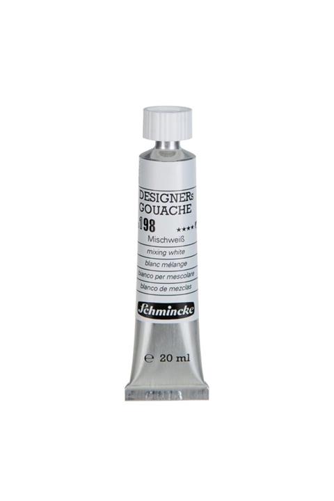 Schmincke : Designers' Gouache : Tüp Guaj Boya : 20 Ml : 198 Mixing White