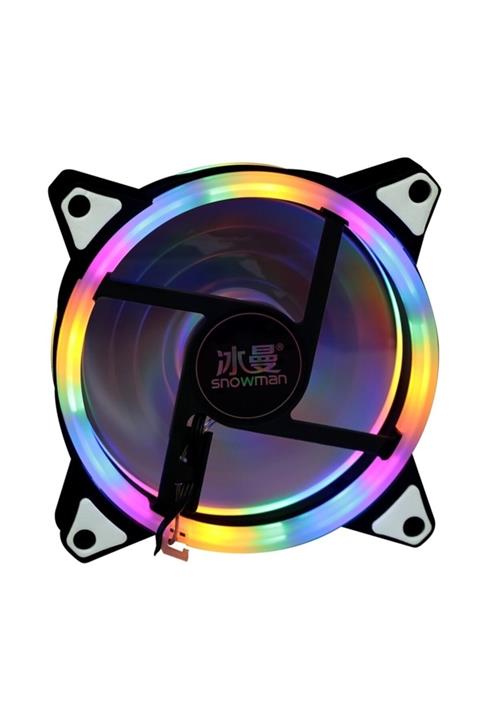 DTS Teknoloji Snowman Rgb 3 Renk Rainbow 12cm Kasa Geniş Fan