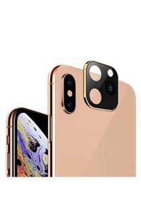 Sentech Apple Iphone X Cp-03 Zore Iphone 11 Pro Max Kamera Lens Dönüştürücü Gold