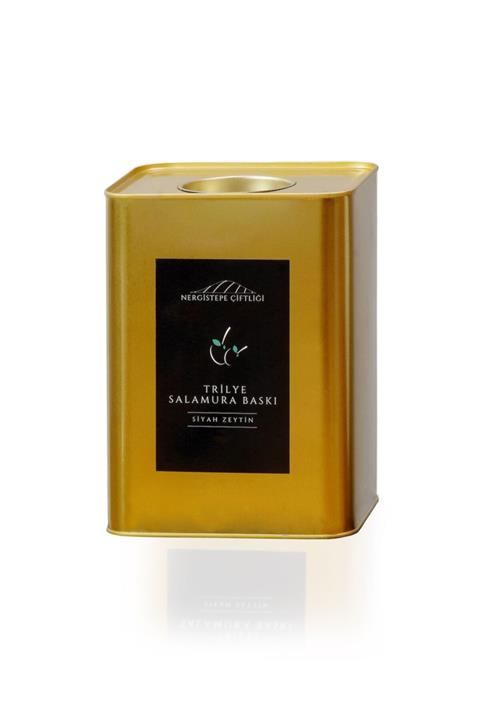 Nergistepe Çiftliği Siyah Zeytin Trilye Salamura Baskı Teneke 2kg