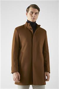 Twn Slim Fit Camel Palto