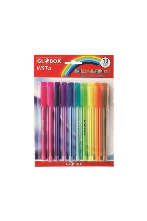 Globox Vista Tükenmez Kalem 10 Lu Karışı Renk (2147)