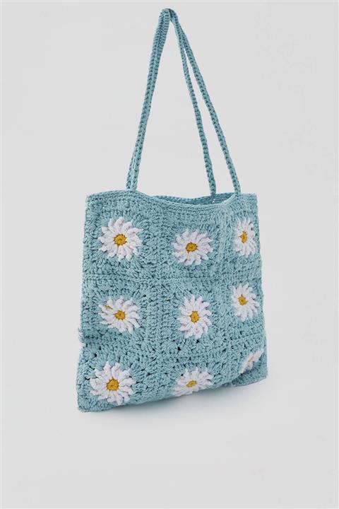 Pull & Bear Papatya Motifli Kroşe Çanta