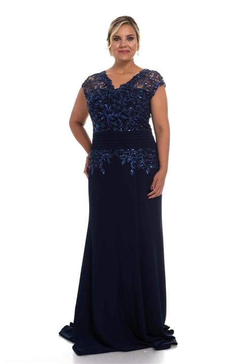 Lila 8149 Bb Pulpayet Detay Krep Uzun Elbise