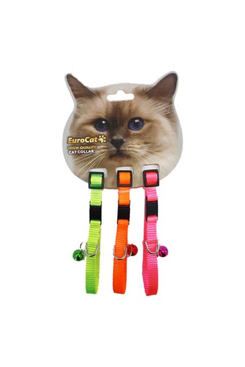 HİLALSHOP Eurocat Kedi Boy. Tas. Renkli.10mm28cm (3 Lü)