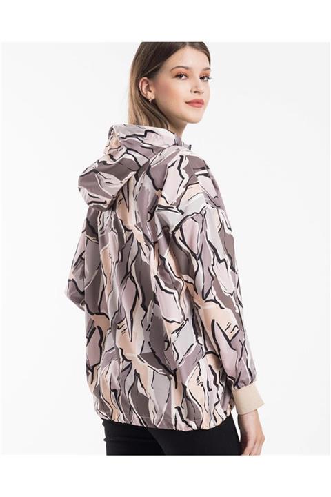 FUMİDİ Kadın Lila Paraşüt Kumaş Rüzgarlık