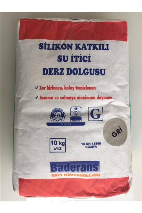 Baderans Silikon Katkılı Su Itici Derz Dolgusu Gri 10 Kg