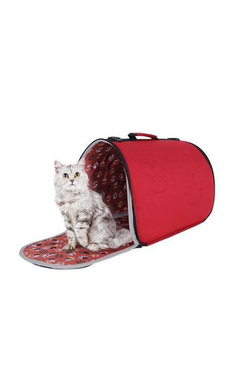 eBavul Katlanabilir Kedi Taşıma Çantası Kdkp19019 Kırmızı