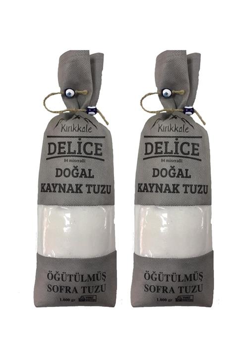 DELİCE Kırıkkale Delice Doğal Kaynak Tuzu Öğütülmüş Sofra Tuzu 1000GR x2