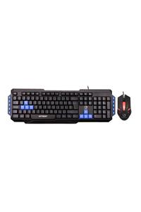 vividco Hytech Hkm 58 Gamy Plus Mavi Tuşlu Q Gaming Klavye  Mouse Set