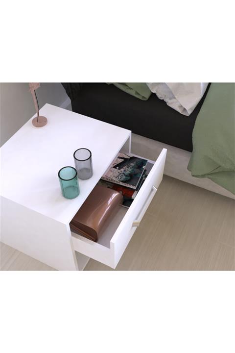 Metalia Gm 026 Beyaz Tek Çekmeceli Komidin