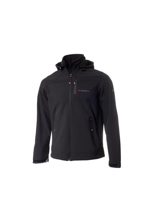 Cresta Erkek Siyah Kapüşonlu Softshell Ceket